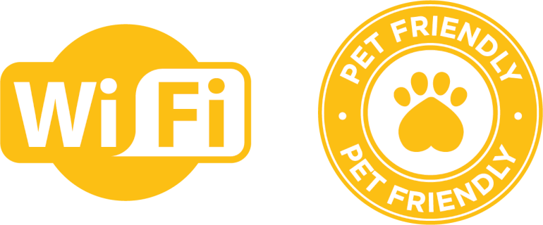 wifi and pet friendly icons
