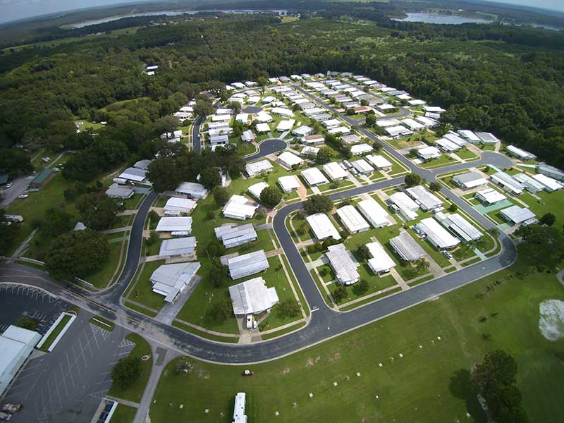 rv park arial view dade city, fl