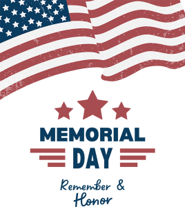 Flag + Memorial Day Graphic